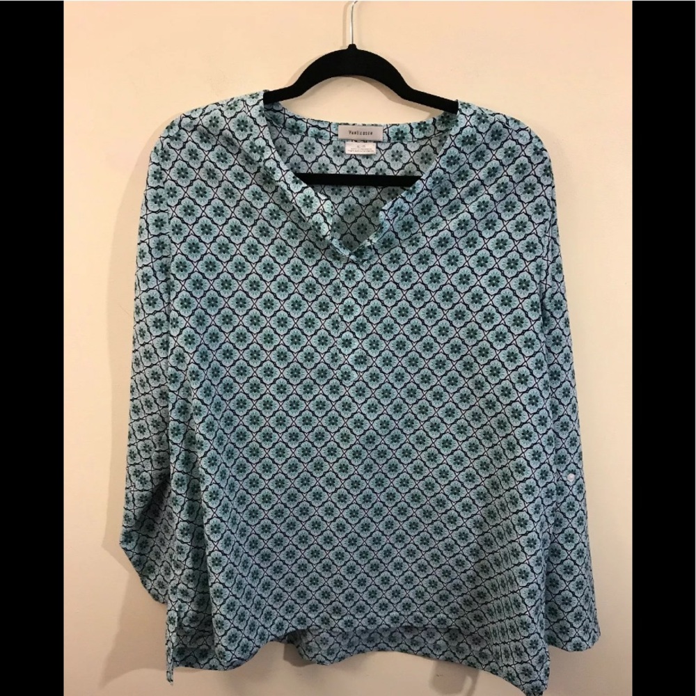 Van Heusen XL Long Sleeve Tunic Floral Blouse